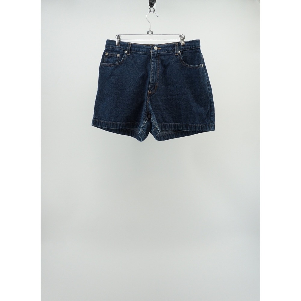 Faded Glory 90s Denim Shorts High Waisted Relaxed Classic Mom Style Dark Wash 14